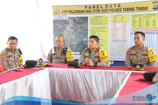 Tinjau Pos Pelayanan Idulfitri di Tebing Tinggi, Wakapolda Sumut Beri Arahan dan Dukungan untuk Personel